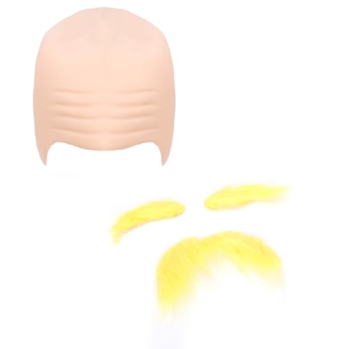Ruimou 1 Set gelber falscher Bart, falsche Augenbrauen und Latexkappe für Kinder, Erwachsene, Schulcosplay-Events, Kostümpartys, Halloween- und Weihnachtsmottopartys Ruimou 1 Set gelber falscher Bart, falsche Augenbrauen und Latexkappe für Kinder, Erwachsene, Schulcosplay-Events, Kostümpartys, Halloween- und Weihnachtsmottopartys von Ruimou