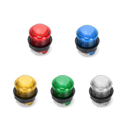 Ruimou 5Pcs Arcade LED Lichter Druckknopf M26mm Für Arcade Hölzerne Bedienfelder/Metallplatten/Verschiedene Arten Von Anime-Spielmaschinen von Ruimou