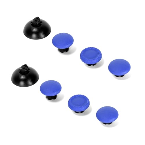 Ruimou 8Pcs Blau Silikon Anti-Rutsch Game Controller Daumen Griff Kappe Und Basis Kompatibel Mit PS4/Kompatibel Mit PS5/Kompatibel Mit Xbox X Serie Etc von Ruimou