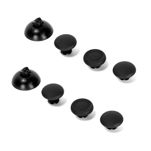 Ruimou 8Pcs Schwarz Silikon Anti-Rutsch Game Controller Daumen Griff Kappe Und Basis Kompatibel Mit PS4/Kompatibel Mit PS5/Kompatibel Mit Xbox X Serie Etc von Ruimou