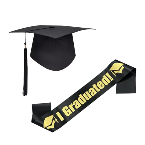 2025 Abschlusssaison Sash Und Bachelor Hat Set Unisex Abschlussfeier Zubehör Photographie Requisiten Für Absolventen 2025 Abschlusssaison Sash Und Bachelor Hat Set Unisex Abschlussfeier Zubehör Photographie Requisiten Für Absolventen von Ruiogoe