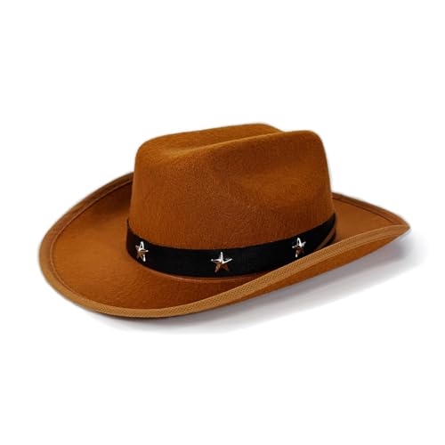 Ruiogoe Kinder Western Pork Pie Mit Sternebenen Ein Verstellbares Riemen Für 3-12 Outdoor Und Partykleidung Von 3 Bis 12 Jahren von Ruiogoe