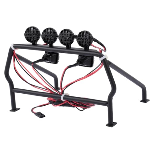 Ruiogoe Metall Rollenkäfig Mit 6 LED Licht Für 1/10 Skala 4WD Fernbedienungsauto Verhindert Oberflächen Beschädigungen von Ruiogoe