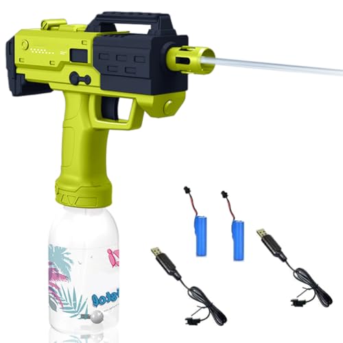 Elektrische Wasserpistole mit Akku, Wasserspritzpistole, Spritzpistolen 300 ml, Reichweite hohe Kapazität Spritzpistole für Kinder und Erwachsene, Rosa/Grün (Grün) von Ruioomeep