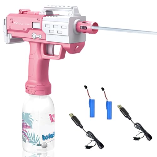 Elektrische Wasserpistole mit Akku, Wasserspritzpistole, Spritzpistolen 300 ml, Reichweite hohe Kapazität Spritzpistole für Kinder und Erwachsene, Rosa/Grün (Rosa) von Ruioomeep