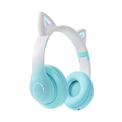 Ruiqas Gaming Bluetooth 5. 0 Kopfhörer Drahtlos Oder 3 5Mm Verdrahtet RGB LED Katze Ohr Faltbar Über Ohr Headset mit Mikrofon Eingebaut von Ruiqas