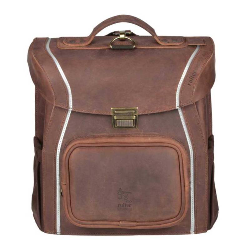 Schulranzen Leder 33x35x17cm "Classic Kids" ranger braun 0011-73 Ruitertassen von Ruitertassen