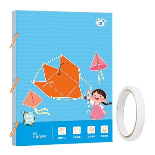 3D Geometrie Lernbuch 3D Geometriebuch 29.7x21cm Geometrie Lehrmaterial Pädagogisches Spielzeug Räumliches Denken Mit 9/12/15 Körpern Für Kinder Klassenraum Anfänger Reise Gruppenlernen Homeschool von Rukjmqi