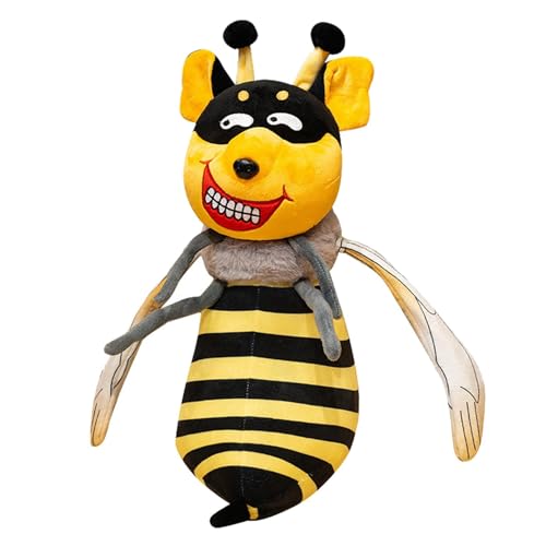 Rukjmqi Bienenhundepuppe, Bienenhunde Plüschpuppe - Huggable Plüschspielzeug lustiger Puppenwurf Kissen,Weicher entzückender Begleiter für Home Sofa Dekoration zum Geburtstag, Ostern, Kindertag von Rukjmqi