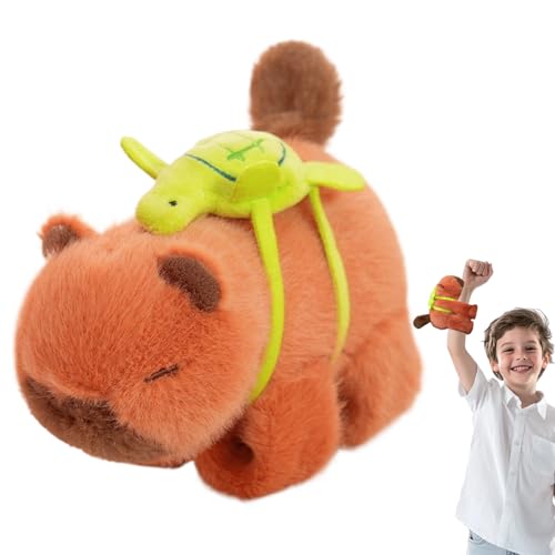 Rukjmqi Capybara Schnapparmband, Capybara Plüschtier, 15 Cm Capybara Kuscheltier, Junge-n Mädchen Erwachsene Tierpuppen Handgelenk Dekoration Hugger Für Wohnzimmer, Schule von Rukjmqi