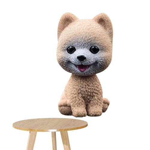 Rukjmqi Dashboard Bobble, Auto Wackelkopf, 11x6,5x7cm Swing Head Dogs Puppe, Harz Action Figur, Schreibtisch Spielzeug Zubehör, Originelle Geschenke Für Heimbüro Dekoration von Rukjmqi