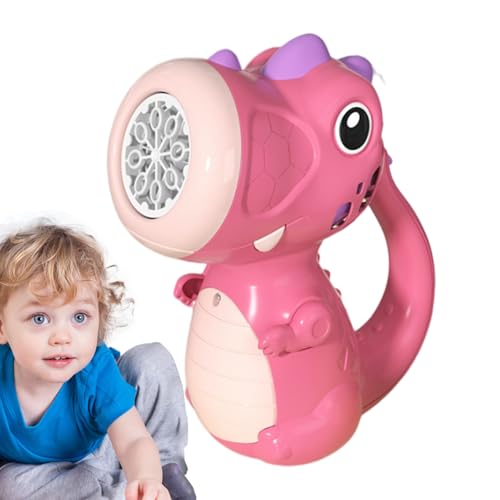 Rukjmqi Dinosaurier Blasenstab - Automatischer Seifenblasen Bläser | Elektrisches Automatisches Spielzeug Mit Licht & Musik Für Kindergeburtstag Pool Party Hochzeit von Rukjmqi