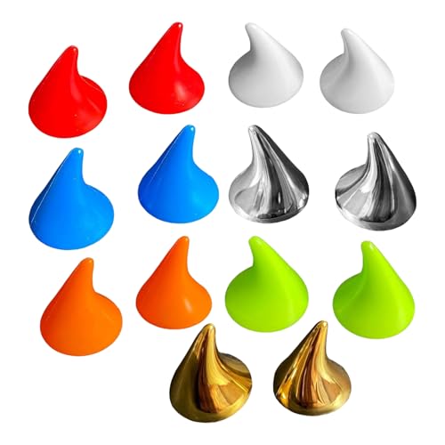 Rukjmqi Helmdekoration - Skiausrüstung Kälberhörner Set 14 Stück - Niedliche Dekorative Helm Accessoires Für Halloween Partys Kostüme Fotografie Requisiten Biker Treffen Cosplay von Rukjmqi