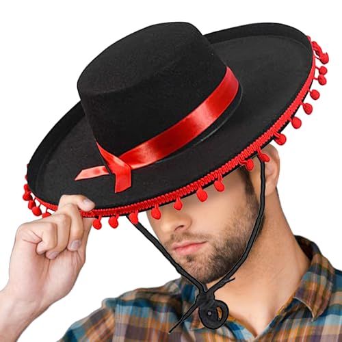 Rukjmqi Mexikanischer Sombrero, Mexikanischer Party-Sombrero für Erwachsene, Großkrempiger Karnevalshut für Flamenco-Kostüme mit Accessoires zu Geburtstagen, Halloween & Festveranstaltungen Rukjmqi Mexikanischer Sombrero, Mexikanischer Party-Sombrero für Erwachsene, Großkrempiger Karnevalshut für Flamenco-Kostüme mit Accessoires zu Geburtstagen, Halloween & Festveranstaltungen von Rukjmqi