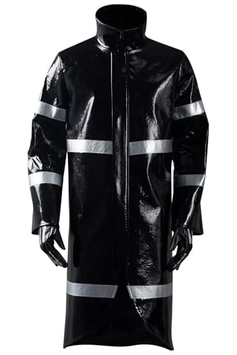 Ruleewe Anime-Cosplay-Kostüm, schwarzer Regenmantel, Filmkostüme, Anzüge, Handschuhe, Halloween-Outfit (Schwarz, Größe XX-Large) von Ruleewe
