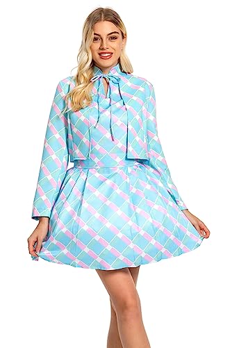 Ruleewe Puppenkostüm, Kleid für Erwachsene, Damen, Puppenfilm, Cosplay, Strandkostüme, Anzüge, blau-rosa Rock, Outfit, Blau, M Ruleewe Puppenkostüm, Kleid für Erwachsene, Damen, Puppenfilm, Cosplay, Strandkostüme, Anzüge, blau-rosa Rock, Outfit, Blau, M von Ruleewe