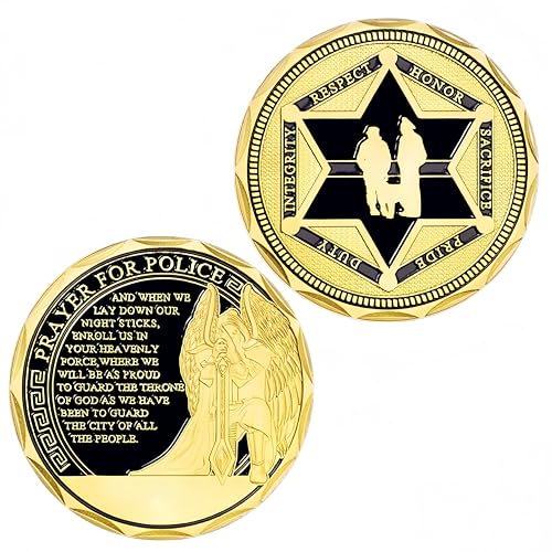 St. Michael Law Enforcement Challenge Coin Thin Blue Line Polizei Gebetsmünze St. Michael Law Enforcement Challenge Coin Thin Blue Line Polizei Gebetsmünze von Rumkou