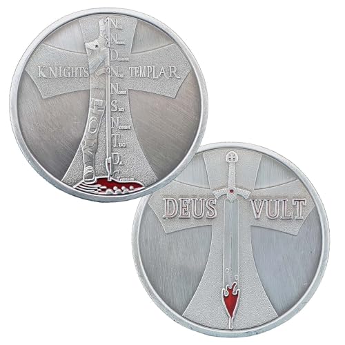 Tempelritter Herausforderung Münze Rüstung Gottes Religiöses Kreuz Gebetsmünze von Rumkou