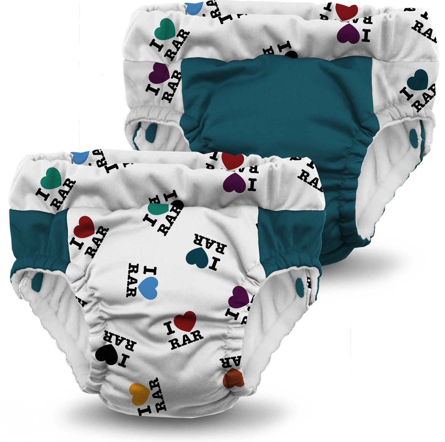 Rumparooz Lil Learnerz Trainer - 2 St. - I Love RAR & Caribbean XS (8 - 11 kg) von Rumparooz