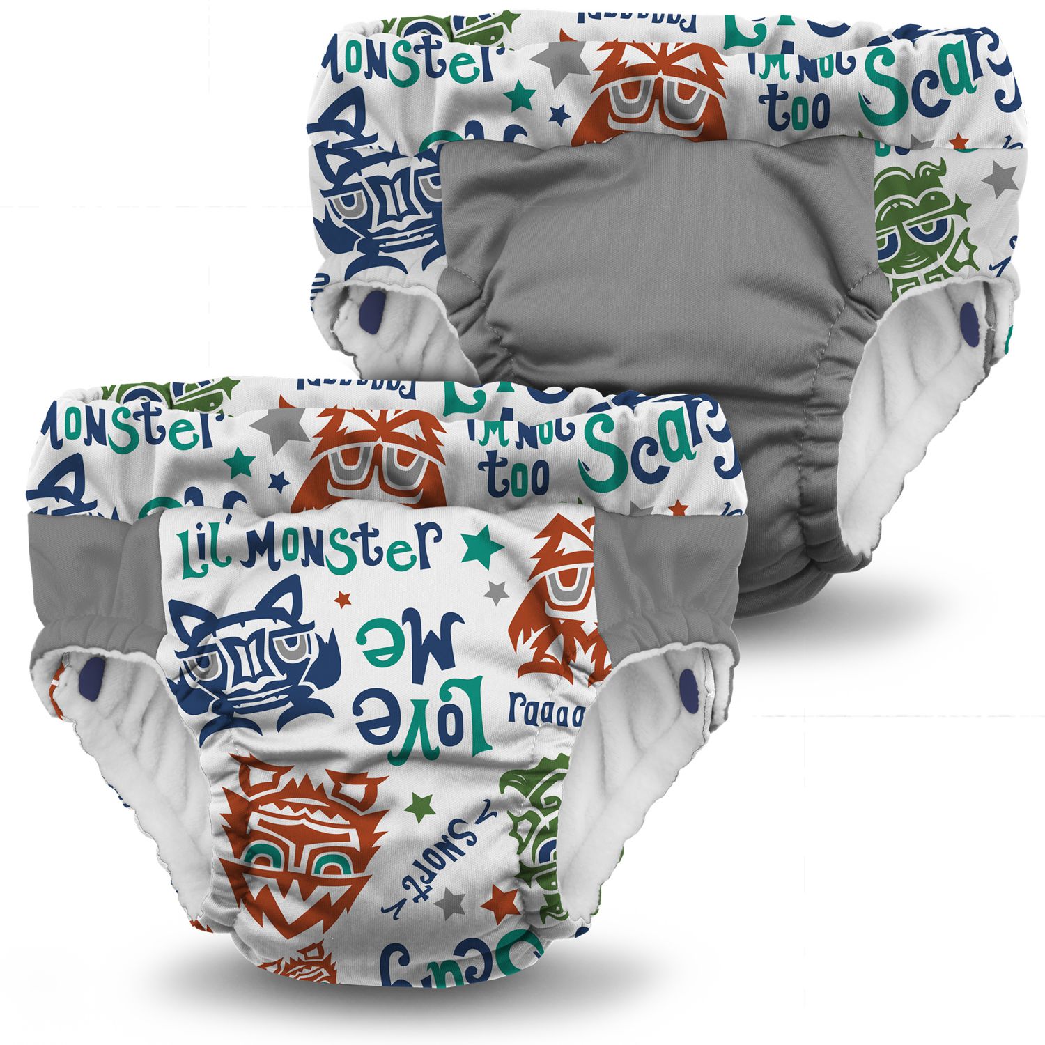 Rumparooz Lil Learnerz Trainer - 2 St. - Lil Monster Reboot & Platinum XS (8 - 11 kg) von Rumparooz