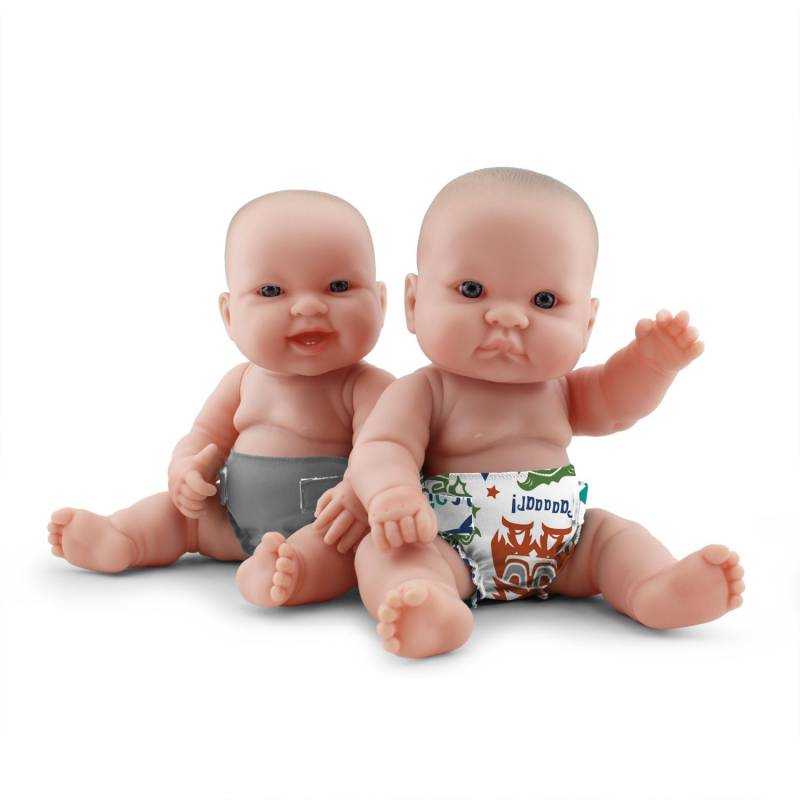 Rumparooz Puppenwindeln - 2 Stk. - Lil Monster Reboot & Platinum von Rumparooz