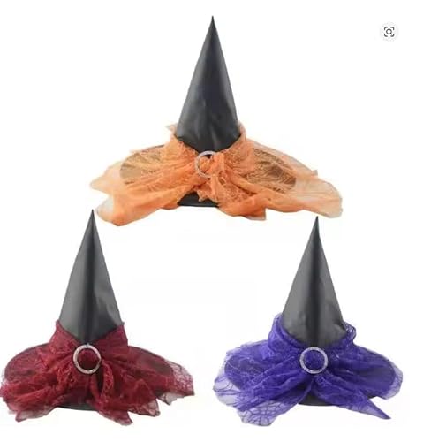 Halloween Hexenhut Damen Witch hat Halloween kostüm damen Hexenhut Cosplay Kopfbedeckung mit spinne Spitze lila Partyzubehör Halloween Kostüm Zubehör für Maskeradepartys,Halloween-Themenpartys Halloween Hexenhut Damen Witch hat Halloween kostüm damen Hexenhut Cosplay Kopfbedeckung mit spinne Spitze lila Partyzubehör Halloween Kostüm Zubehör für Maskeradepartys,Halloween-Themenpartys von RunFar shop