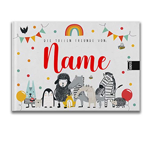 Das große Freundebuch für 39 Freunde mit Tieren | Personalisiert mit Wunschnamen - Tolles Geschenk für Schule und Kiga | Mädchen und Jungs Das große Freundebuch für 39 Freunde mit Tieren | Personalisiert mit Wunschnamen - Tolles Geschenk für Schule und Kiga | Mädchen und Jungs von Rundfux