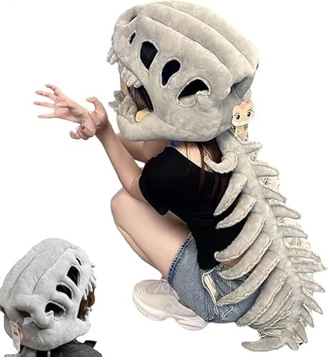 Runkoyea Realistisches Dinosaurierskelett-Kostümset – 3D-Dinosaurier-Halloween-Kostüm-Outfit Dinosaurier-Skelett-Cosplay-Requisiten, Halloween Cosplay-Kostüm Für Männer, Frauen, Kinder Und Erwachsene von Runkoyea