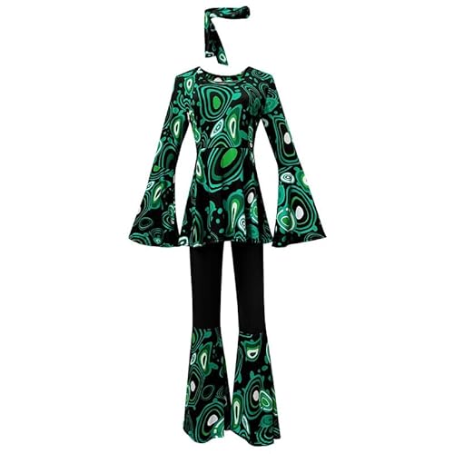 Runstarshow 60er Jahre Faschingskostüm für Damen 70er Jahre Disco Hippie Outfit 80er Jahre Halloween Kostüme Glockenärmel Oberteil Schlaghose mit Stirnband S-XXL Runstarshow 60er Jahre Faschingskostüm für Damen 70er Jahre Disco Hippie Outfit 80er Jahre Halloween Kostüme Glockenärmel Oberteil Schlaghose mit Stirnband S-XXL von Runstarshow