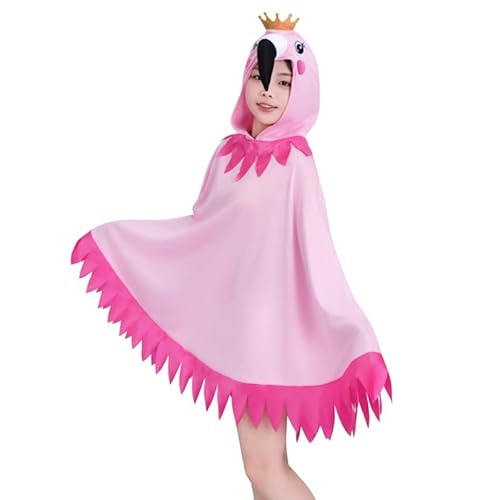 Runstarshow Flamingo-Kostüm für Kinder, Halloween-Umhang für Mädchen und Jungen, Kapuzenumhang, Teenager, Party-Poncho, niedliches Vogel-Outfit, Karneval, Verkleidung, Requisiten, Alter 10–15 Jahre Runstarshow Flamingo-Kostüm für Kinder, Halloween-Umhang für Mädchen und Jungen, Kapuzenumhang, Teenager, Party-Poncho, niedliches Vogel-Outfit, Karneval, Verkleidung, Requisiten, Alter 10–15 Jahre von Runstarshow