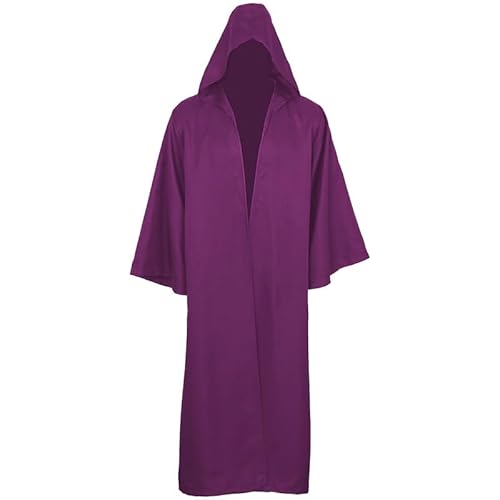 Runstarshow Halloween Kapuzenumhang Zauberer Kostüm Erwachsene Herren Vampir Umhang Frauen Gothic Hexe Outfit Halloween Mittelalter Kostüme Cosplay Roben S-3XL von Runstarshow