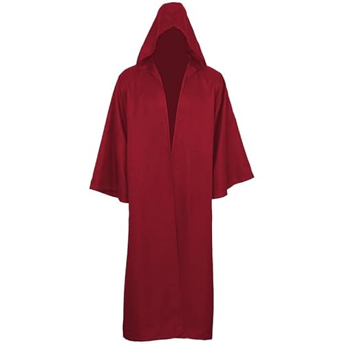 Runstarshow Halloween Kapuzenumhang Zauberer Kostüm Erwachsene Herren Vampir Umhang Frauen Gothic Hexe Outfit Halloween Mittelalter Kostüme Cosplay Roben S-3XL von Runstarshow