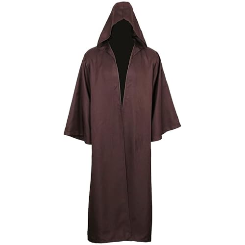 Runstarshow Halloween Kapuzenumhang Zauberer Kostüm Erwachsene Herren Vampir Umhang Frauen Gothic Hexe Outfit Halloween Mittelalter Kostüme Cosplay Roben S-3XL von Runstarshow