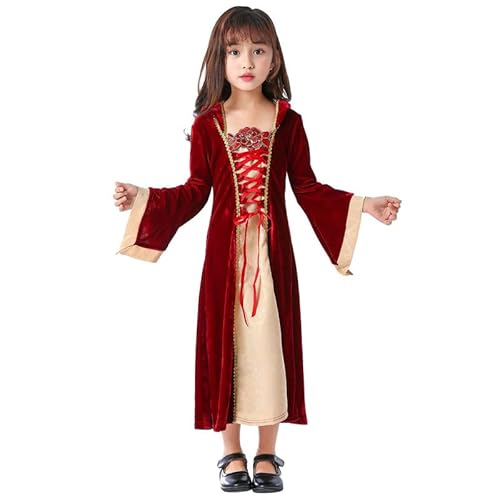 Runstarshow Mittelalterliches Kleid für Kinder, Renaissance-Kostüm, viktorianisches Vintage-Samtkleid, Tudor-Outfit, Halloween-Kostüm, Prinzessinnenkleider, historisches Kostüm, Alter 3–12 Jahre Runstarshow Mittelalterliches Kleid für Kinder, Renaissance-Kostüm, viktorianisches Vintage-Samtkleid, Tudor-Outfit, Halloween-Kostüm, Prinzessinnenkleider, historisches Kostüm, Alter 3–12 Jahre von Runstarshow