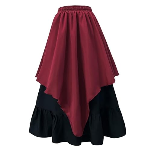 Runstarshow Renaissance-Kostüm für Damen, Halloween-Kostüme, Steampunk-Rock, schulterfrei, viktorianische Bluse, Piraten-Korsettgürtel, 3-teilig, Vintage-Kostüm, M-2XL von Runstarshow
