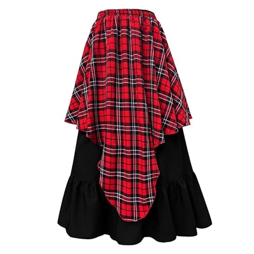 Runstarshow Renaissance-Kostüm für Damen, Halloween-Kostüme, Steampunk-Rock, schulterfrei, viktorianische Bluse, Piraten-Korsettgürtel, 3-teilig, Vintage-Kostüm, M-2XL von Runstarshow