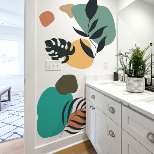 Runtoo Boho-Blätter Wandaufkleber, Retro, abstrakte Pflanze, Wandkunst, Aufkleber, Wohnzimmer, Schlafzimmer, Kinderzimmer, Heimdekoration Runtoo Boho-Blätter Wandaufkleber, Retro, abstrakte Pflanze, Wandkunst, Aufkleber, Wohnzimmer, Schlafzimmer, Kinderzimmer, Heimdekoration von Runtoo
