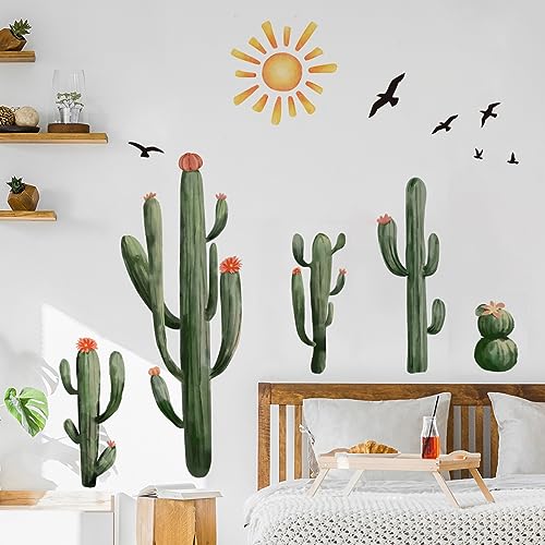Runtoo Boho-Kaktus-Wandaufkleber, grüne botanische Pflanzen, Wandaufkleber, Wohnzimmer, Schlafzimmer, Küche, Wanddekoration Runtoo Boho-Kaktus-Wandaufkleber, grüne botanische Pflanzen, Wandaufkleber, Wohnzimmer, Schlafzimmer, Küche, Wanddekoration von Runtoo