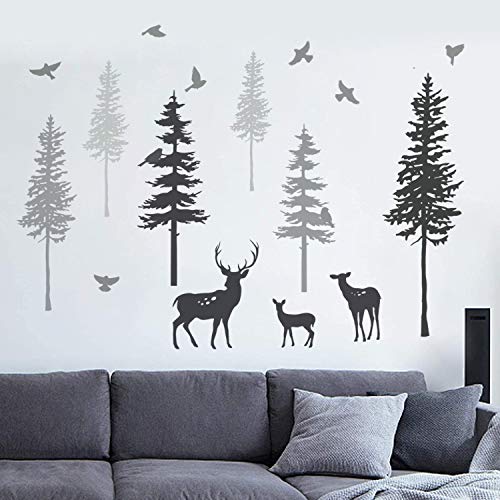 Runtoo Wandtattoo Baum Hirsch Groß Wandsticker Waldtiere Wandaufkleber Kinderzimmer Wohnzimmer Schlafzimmer Runtoo Wandtattoo Baum Hirsch Groß Wandsticker Waldtiere Wandaufkleber Kinderzimmer Wohnzimmer Schlafzimmer von Runtoo