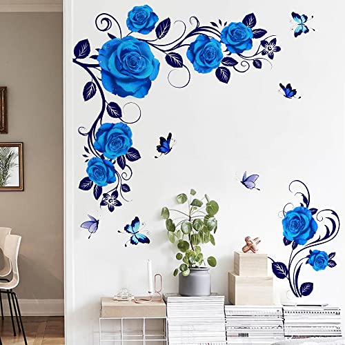 Runtoo Wandtattoo Blaue Blumen Wandsticker Pfingstrose Blumenranke Wandaufkleber Kinderzimmer Babyzimmer Wohnzimmer Schlafzimmer Flur Wanddeko Runtoo Wandtattoo Blaue Blumen Wandsticker Pfingstrose Blumenranke Wandaufkleber Kinderzimmer Babyzimmer Wohnzimmer Schlafzimmer Flur Wanddeko von Runtoo