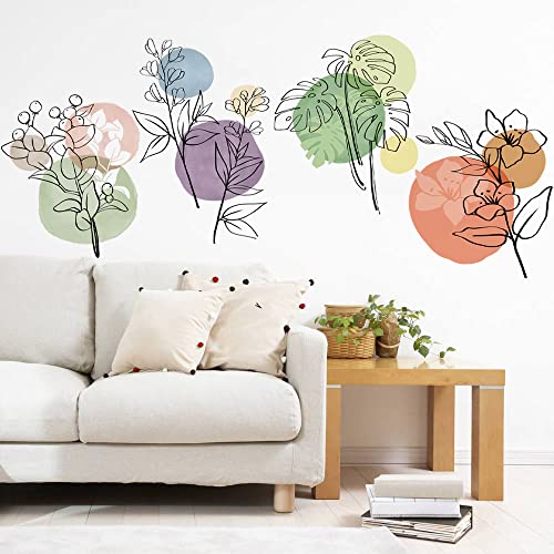 Runtoo Wandtattoo Boho Blumen Wandsticker Blätter Pflanzen Bunte Retro Wandaufkleber Kinderzimmer Babyzimmer Wohnzimmer Schlafzimmer Wanddeko Runtoo Wandtattoo Boho Blumen Wandsticker Blätter Pflanzen Bunte Retro Wandaufkleber Kinderzimmer Babyzimmer Wohnzimmer Schlafzimmer Wanddeko von Runtoo
