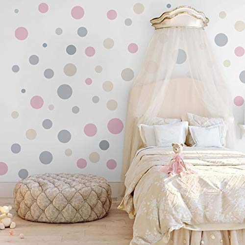 Runtoo Wandtattoo Punkt 117 Wandsticker Kreise Grau Rosa Pastell Wandaufkleber Mädchen Kinderzimmer Babyzimmer Schlafzimmer Runtoo Wandtattoo Punkt 117 Wandsticker Kreise Grau Rosa Pastell Wandaufkleber Mädchen Kinderzimmer Babyzimmer Schlafzimmer von Runtoo