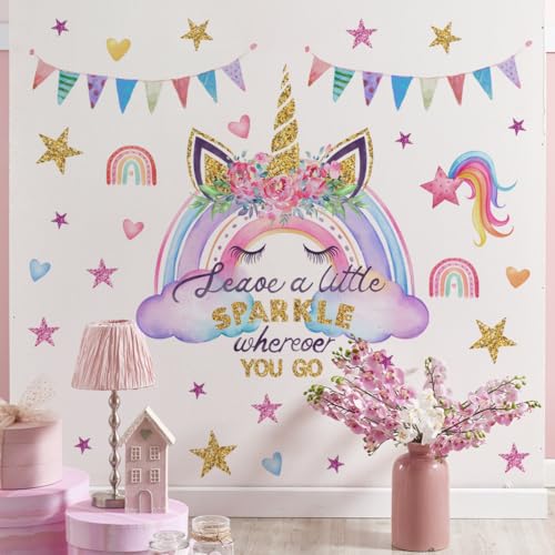 Runtoo Wandtattoo Regenbogen Einhorn Wandsticker Sterne Wandaufkleber Kinderzimmer Babyzimmer Mädchen Junge Wanddeko Runtoo Wandtattoo Regenbogen Einhorn Wandsticker Sterne Wandaufkleber Kinderzimmer Babyzimmer Mädchen Junge Wanddeko von Runtoo