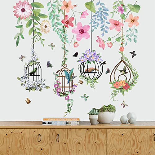 Runtoo Wandtattoo Vogel Blumen Wandsticker Vogelkäfig Pflanze Blätter Wandaufkleber Kinderzimmer Wohnzimmer Schlafzimmer Runtoo Wandtattoo Vogel Blumen Wandsticker Vogelkäfig Pflanze Blätter Wandaufkleber Kinderzimmer Wohnzimmer Schlafzimmer von Runtoo