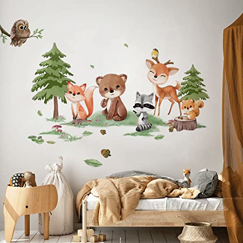 Runtoo Wandtattoo Waldtiere Wandsticker Bär Hirsch Baum Dschungel Wandaufkleber Kinderzimmer Babyzimmer Runtoo Wandtattoo Waldtiere Wandsticker Bär Hirsch Baum Dschungel Wandaufkleber Kinderzimmer Babyzimmer von Runtoo