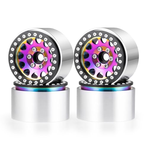 Runup 1,9 "12 mm Sechskant Beadlock Wheel Rim 4pcs Aluminiumrad-Hubs für 1/10 RC Crawler Axial Scx10 TRX4 TRX6 Redcat Gen7 Gen8 D90 VS4-10 (35mm) von Runup