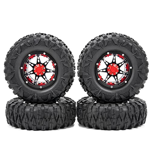 Runup 2,2" Metall Beadlock Felgen & Gummireifen für 1/10 RC Rock Crawler Axial Wraith RR10 YETI SCX10 D90 TRX4 CC01 von Runup