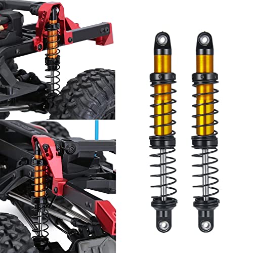Runup 2 Pack Metall Stoßdämpfer Einstellbares Öl 70/80/90/100/110/120 mm Dämpfer für 1/10 RC Crawler Axial SCX10 90046 AXI03007 TRX4 TRX6 D90 CC01 RR10 (100mm) von Runup