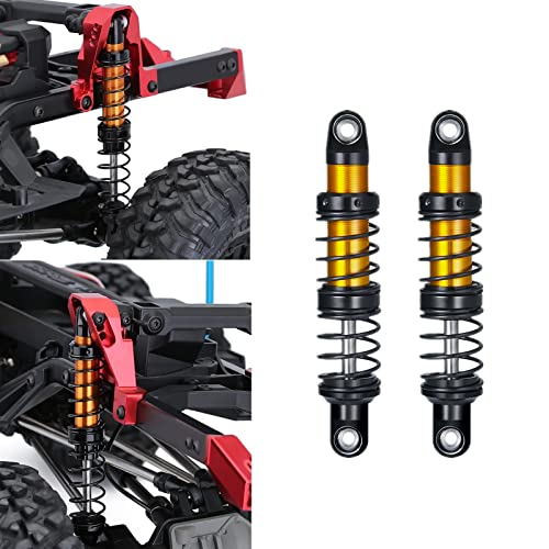 Runup 2 Pack Metall Stoßdämpfer Einstellbares Öl 70/80/90/100/110/120 mm Dämpfer für 1/10 RC Crawler Axial SCX10 90046 AXI03007 TRX4 TRX6 D90 CC01 RR10 (70mm) von Runup
