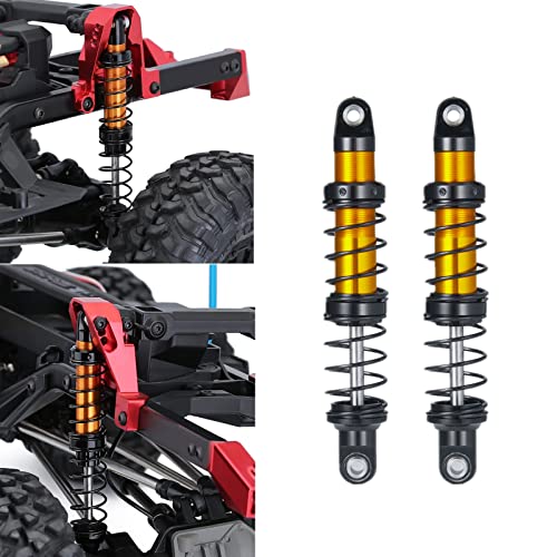 Runup 2 Pack Metall Stoßdämpfer Einstellbares Öl 70/80/90/100/110/120 mm Dämpfer für 1/10 RC Crawler Axial SCX10 90046 AXI03007 TRX4 TRX6 D90 CC01 RR10 (80mm) von Runup